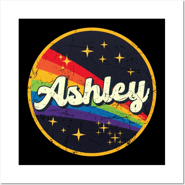 Ashley // Rainbow In Space Vintage Grunge-Style Wall Art by LMW Art